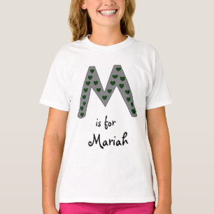 Niedlicher Entwurfs-personalisierter Mädchen-Name T-Shirt