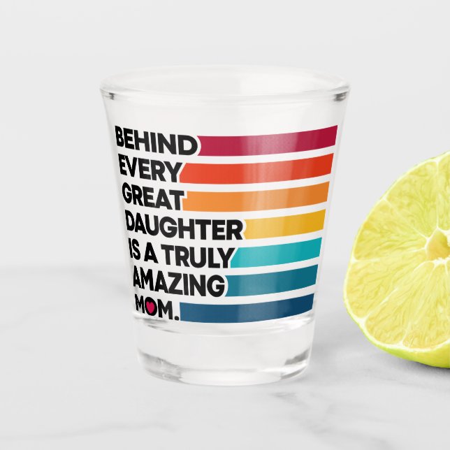 Niedlicher Entwurfstext für den Muttertag  Schnapsglas (Vorderseite)