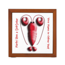 Niedlicher entzückender roter Hummerc$herz-förmige