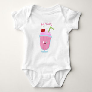 Niedlicher Erdbeereis Sundae Cartoon Baby Strampler
