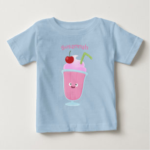 Niedlicher Erdbeereis Sundae Cartoon Baby T-shirt