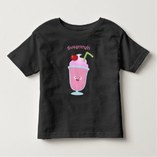 Niedlicher Erdbeereis Sundae Cartoon Kleinkind T-shirt