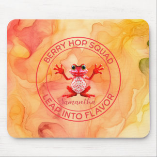 Niedlicher Erdbeerfrosch Personalisiert Mousepad