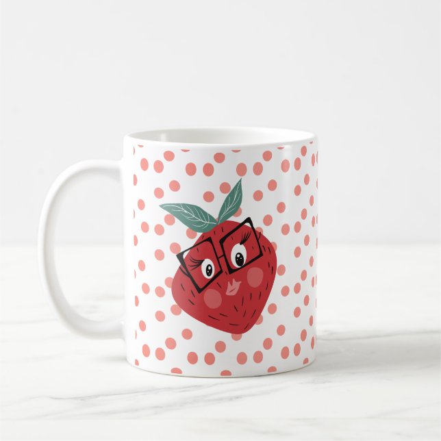 Niedlicher Erdbeerhandschuh Cartoon Kaffeetasse (Links)