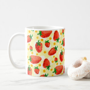 Niedlicher Erdbeerkaffee Kaffeetasse