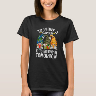 Niedlicher Erdgnom, um einen Garten anzupflanzen, T-Shirt