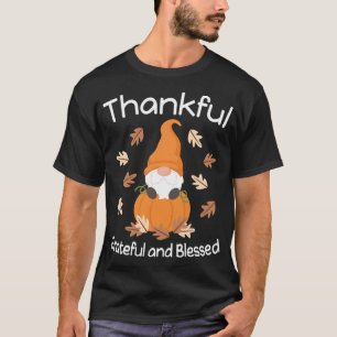 Niedlicher Erntedank Gnome Herbstgome fallen Pumpk T-Shirt