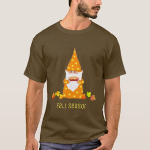 Niedlicher Erntedank Gnome & Herbstlaubs T - Shirt