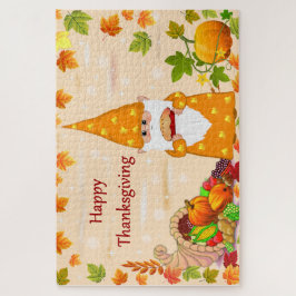 Niedlicher Erntedank Gnome & Horn von Plenty Puzzle