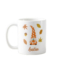 Niedlicher Erntedank Gnome mit Kürbis personalisie