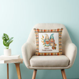 Niedlicher Erntedank Gnomes Throw Kissen
