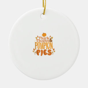 Niedlicher Erntedank Herbst dicker Oberschenkel un Keramik Ornament