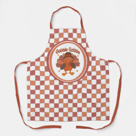 Niedlicher Erntedank Türkei Cartoon - "Globale Glo Schürze