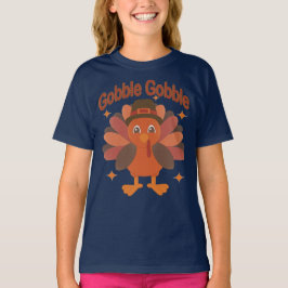 Niedlicher Erntedank Türkei Cartoon - "Globale Glo T-Shirt