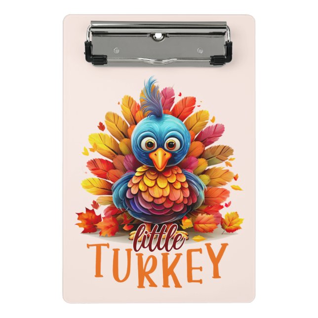 Niedlicher Erntedank Türkei Mini Klemmbrett (Vorderseite)