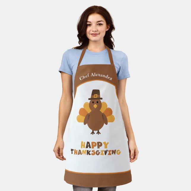 Niedlicher Erntedank Türkei Urlaub Kochen Geschenk Schürze (Getragen)