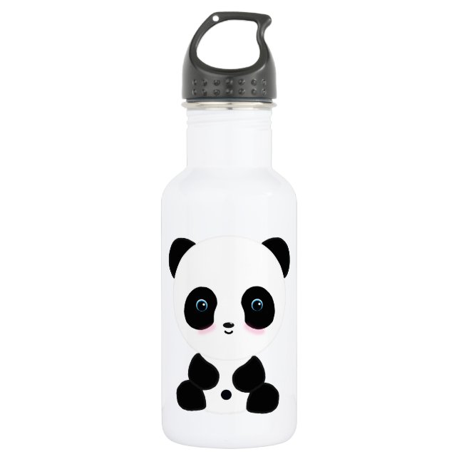 Niedlicher errötender Panda-Bär Trinkflasche (Vorderseite)