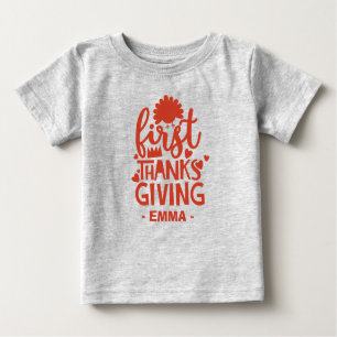 Niedlicher erster Dank für den Namen des Personali Baby T-shirt