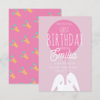 Niedlicher Erster Geburtstag Sonnige Party Einladu