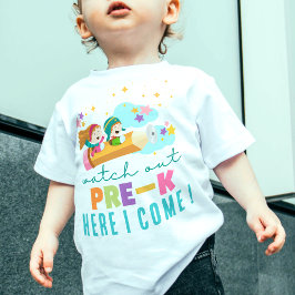 Niedlicher Erster Schulspass Girly Pre-K Student Kleinkind T-shirt