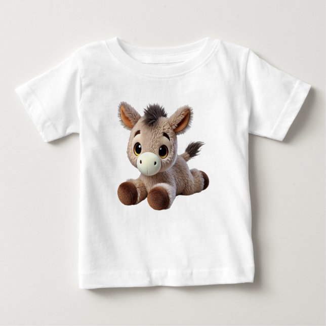 Niedlicher Esel Baby T-shirt (Vorderseite)