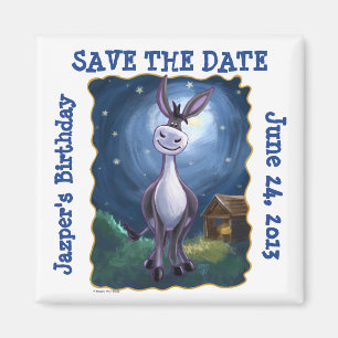 Niedlicher Esel-Party-Mitte-Save the Date Magnet