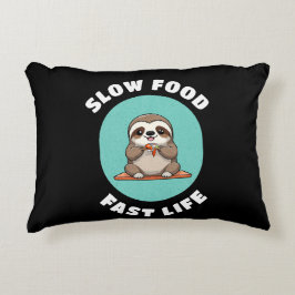 Niedlicher Essen Kawaii Sloth Dekokissen
