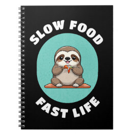 Niedlicher Essen Kawaii Sloth Notizblock