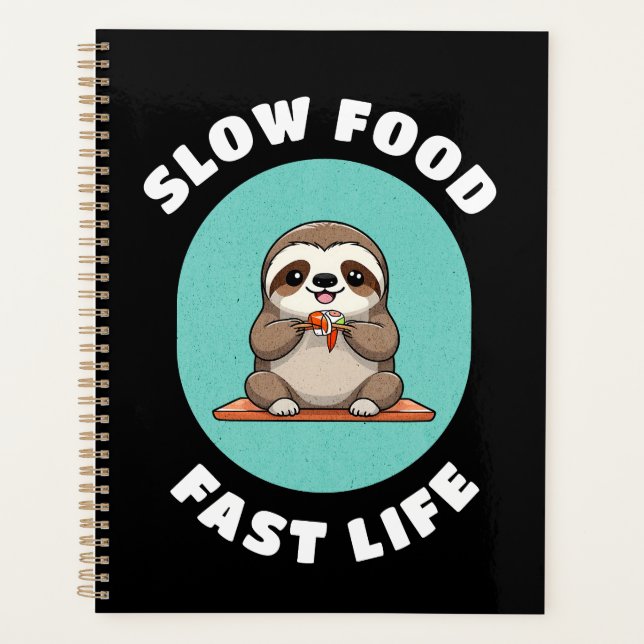 Niedlicher Essen Kawaii Sloth Planer (Vorderseite)