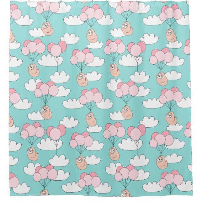 Niedlicher Exotic Christmas Animals Duschvorhang (Vorderseite)