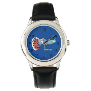 Niedlicher extravaganter tropischer Cartoon Armbanduhr