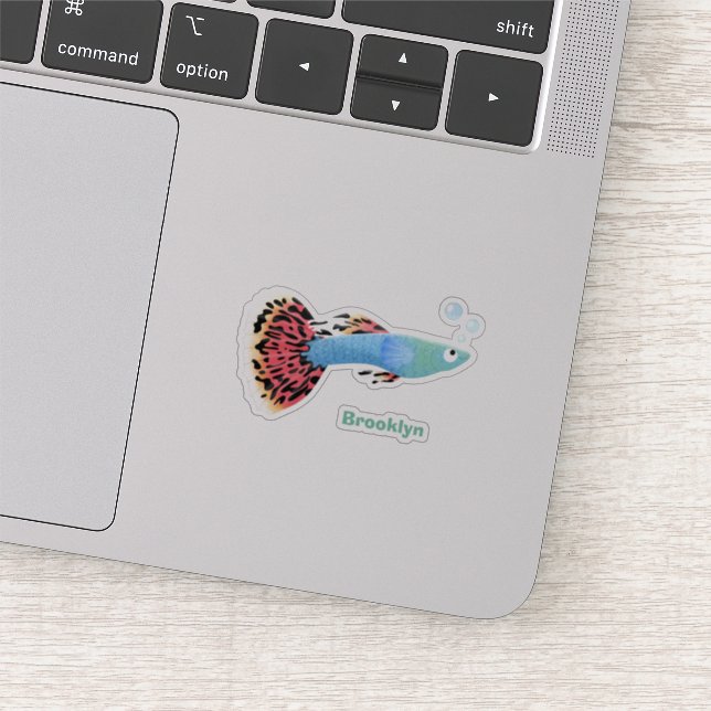 Niedlicher extravaganter tropischer Cartoon Aufkleber (Ausschnitt)