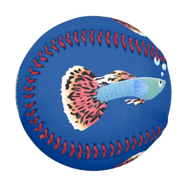 Niedlicher extravaganter tropischer Cartoon Baseball (Vorderseite Links)