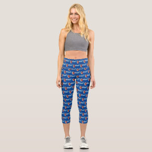 Niedlicher extravaganter tropischer Cartoon Capri Leggings