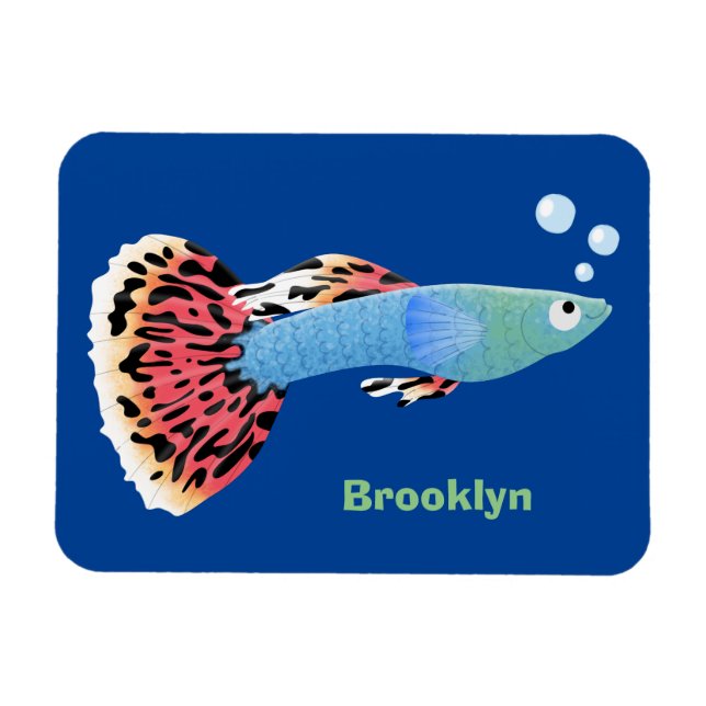 Niedlicher extravaganter tropischer Cartoon Magnet (Horizontal)