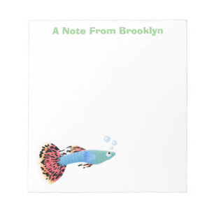 Niedlicher extravaganter tropischer Cartoon Notizblock