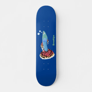 Niedlicher extravaganter tropischer Cartoon Skateboard