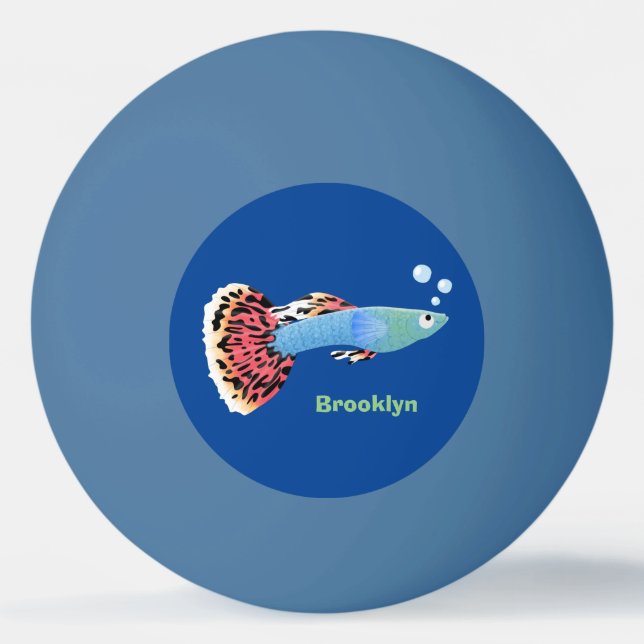 Niedlicher extravaganter tropischer Cartoon Tischtennisball (Vorderseite)