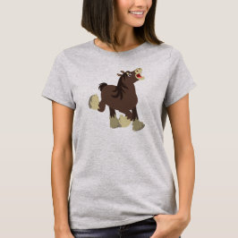 Niedlicher exuberant Cartoon Shire Horwomen T - Sh T-Shirt