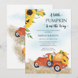 Niedlicher Fall | Autumn Pumpkin | Truck Baby Dusc Einladung