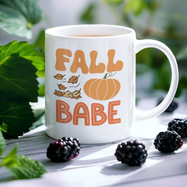 Niedlicher Fall Babe Pumpkin Herbst Kaffeetasse (Von Creator hochgeladen)