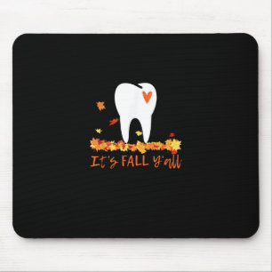 Niedlicher Fall Dental Tooth und Blätter Es fällt  Mousepad