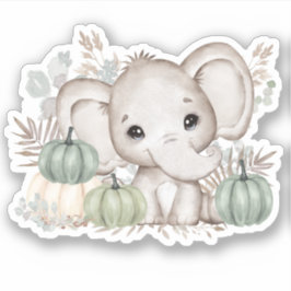 Niedlicher Fall Elephant Pumpkins Vinyl Kiss Cut Aufkleber