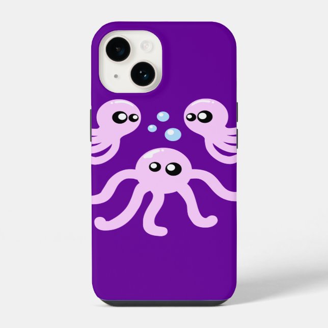 Niedlicher Fall Octopus iPhone Hülle (Rückseite)