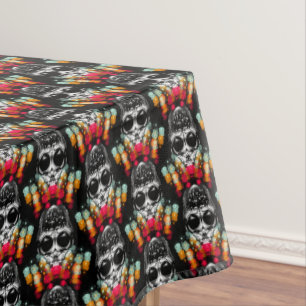 Niedlicher Fall Spider mit Dewdrop Hat Muster Tischdecke