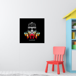 Niedlicher Fall Spider mit Dewdrop Hat Poster
