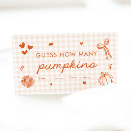 Niedlicher Fall Süsse Pie Guess Wie viele Pumpkins Begleitkarte