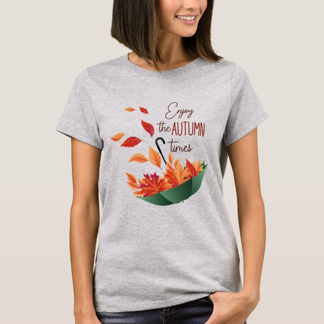 Niedlicher Fall Sweet Fall / Regenschirm T - Shirt (Vorderseite)