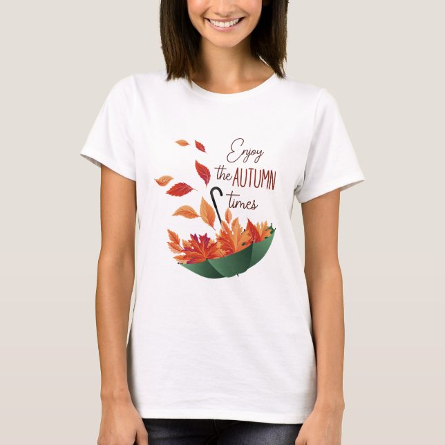 Niedlicher Fall Sweet Fall/ Schirm T-Shirt (Vorderseite)