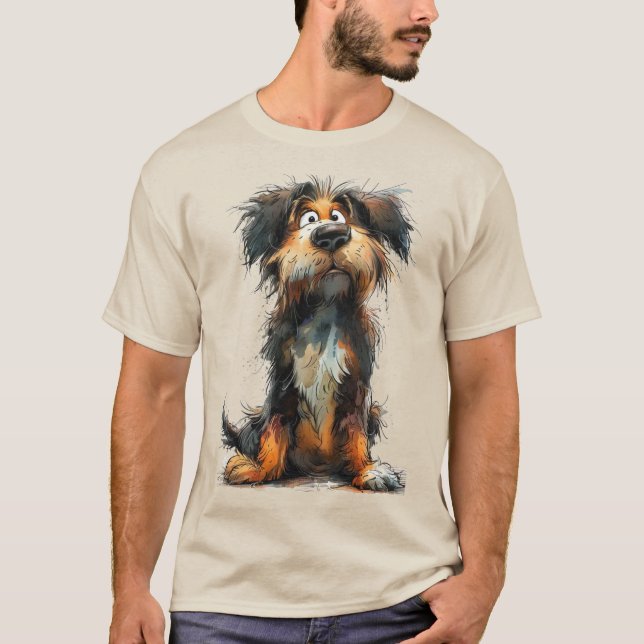 Niedlicher fantastischer Hund T-Shirt (Vorderseite)